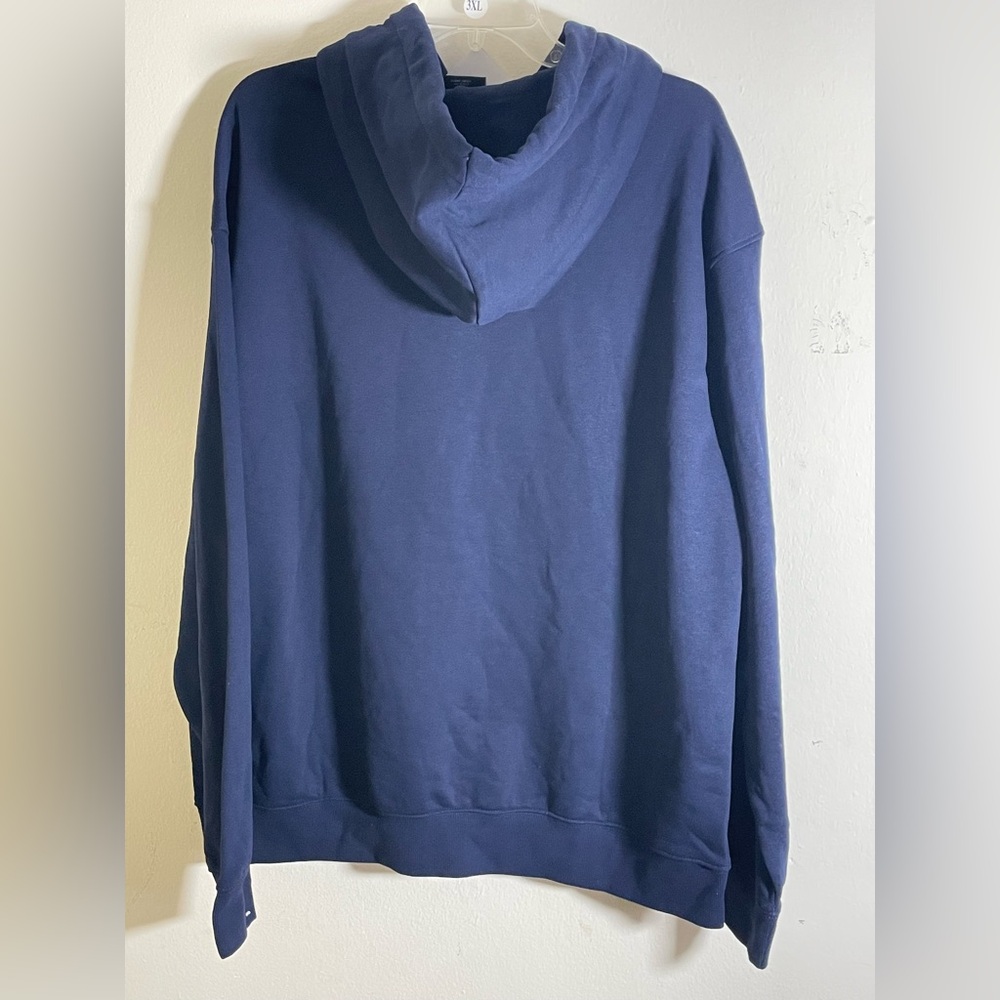 Sz L H&M Men's Navy Crewneck pull over long sleeve hoodie Sweater NWT - Picture 7 of 11